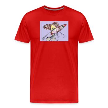 Le citoyen de la haute couture - T-shirt bio Premium Homme - rouge - Devant - Damien (186cm)