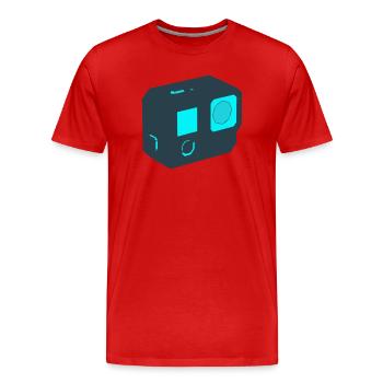 Actionkamera Drohne Icon - Männer Premium Bio T-Shirt - Rot - Vorne - Damien (186cm)