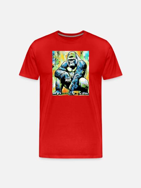 gorille - T-shirt bio Premium Homme - rouge