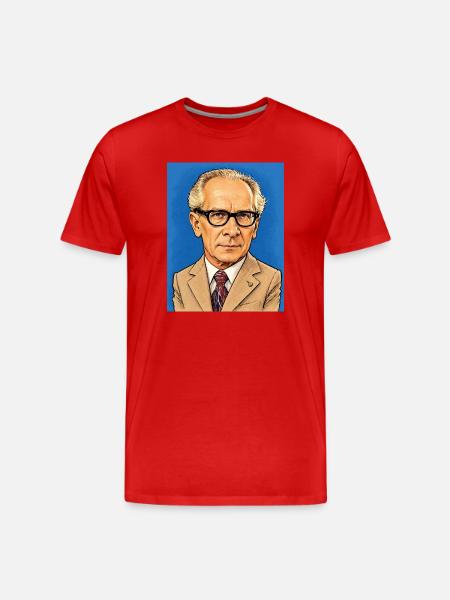 Erich Honecker Caricature - Men's Premium Organic T-Shirt - red