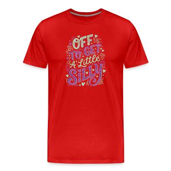 Je pars faire un peu la folie - T-shirt bio Premium Homme - rouge - Devant - Damien (186cm)