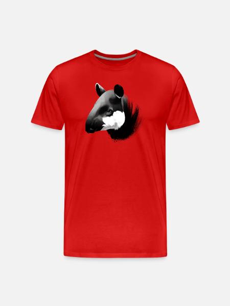 Malayan tapir - Men's Premium Organic T-Shirt - red