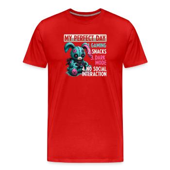 Pastel Goth Soft Goth Gaming Gamer - T-shirt bio Premium Homme - rouge - Devant - Damien (186cm)