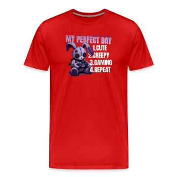 Pastel Goth Soft Goth Gaming Gamer - T-shirt bio Premium Homme - rouge - Devant - Damien (186cm)