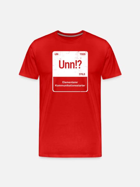 Unn!? - Saarländisch für Profis! - Männer Premium Bio T-Shirt - Rot