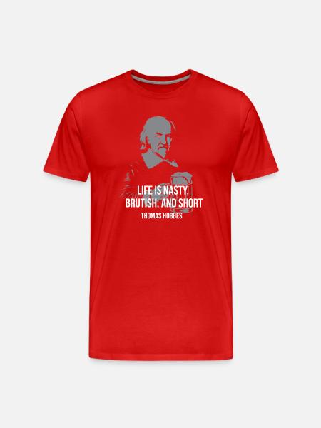 Thomas Hobbes - T-shirt bio Premium Homme - rouge