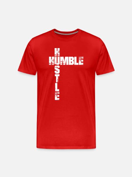 Humble Hustle Entrepreneur Businessman Businesswom - Men's Premium Organic T-Shirt - red