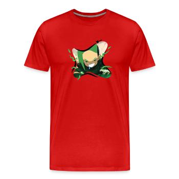 Senshu Xénos card energy - T-shirt bio Premium Homme - rouge - Devant - Damien (186cm)