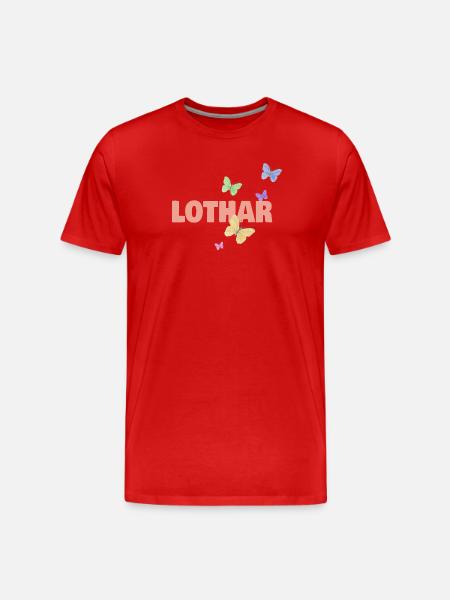 Prénom Lothar - T-shirt bio Premium Homme - rouge