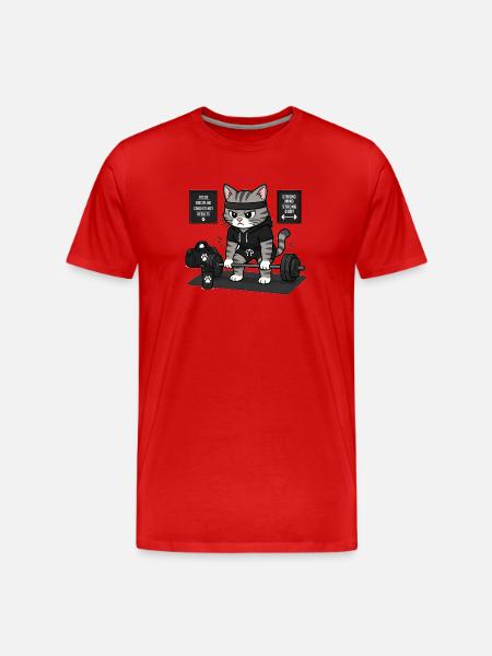strong mind strong body - Men's Premium Organic T-Shirt - red