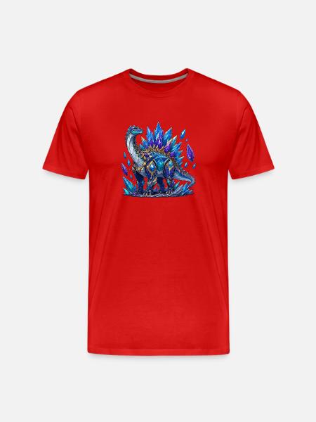 Eisblauer Kristalldrache - Men's Premium Organic T-Shirt - red