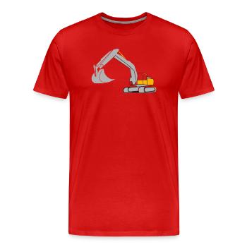 Pelle à bras long2023 - T-shirt bio Premium Homme - rouge - Devant - Damien (186cm)