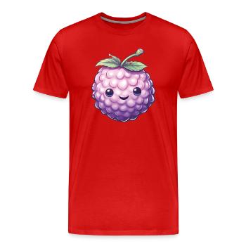 Blackberries Motif Berries Carnival Carnival Costume - Men's Premium Organic T-Shirt - red - Front - Damien (186cm)