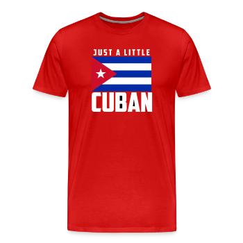 Juste un peu de drapeau cubain, de la fierté cubaine - T-shirt bio Premium Homme - rouge - Devant - Damien (186cm)