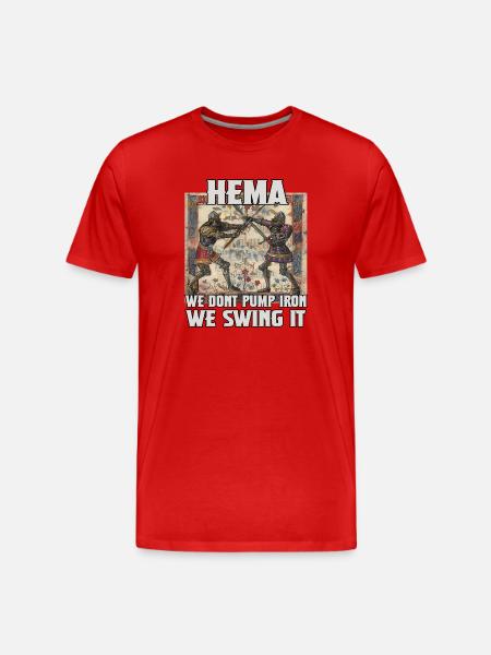 HEMA Champion Medieval Armour and Combat - Men's Premium Organic T-Shirt - red