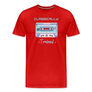 Musique classique Cassette cassette rétro - T-shirt bio Premium Homme - rouge - Devant - Damien (186cm)