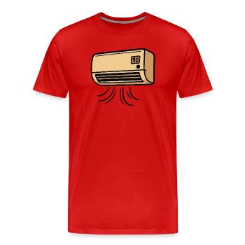 AC rétro cartoon avec pattes - T-shirt bio Premium Homme - rouge - Devant - Damien (186cm)