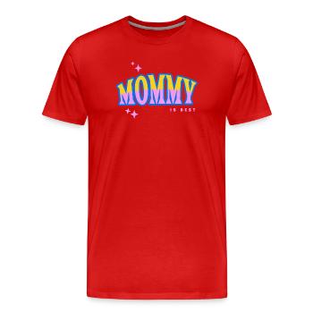 Maman est la meilleure création pop art - T-shirt bio Premium Homme - rouge - Devant - Damien (186cm)