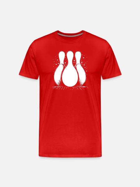 Quilles de bowling - T-shirt bio Premium Homme - rouge