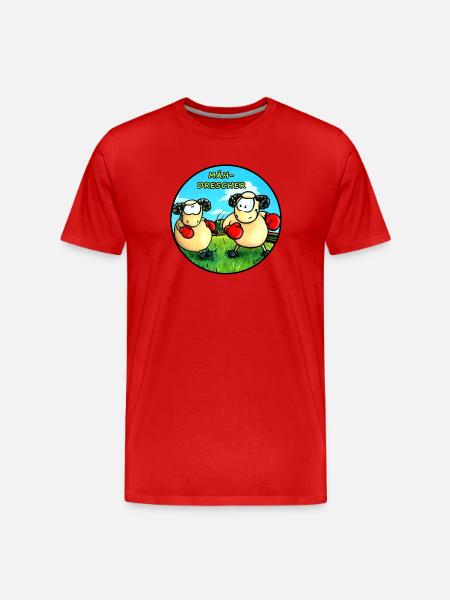 Mäh-Drescher - Männer Premium Bio T-Shirt - Rot