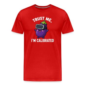Cartoon de Gamer Dic Humor d’Aubergine - T-shirt bio Premium Homme - rouge - Devant - Damien (186cm)