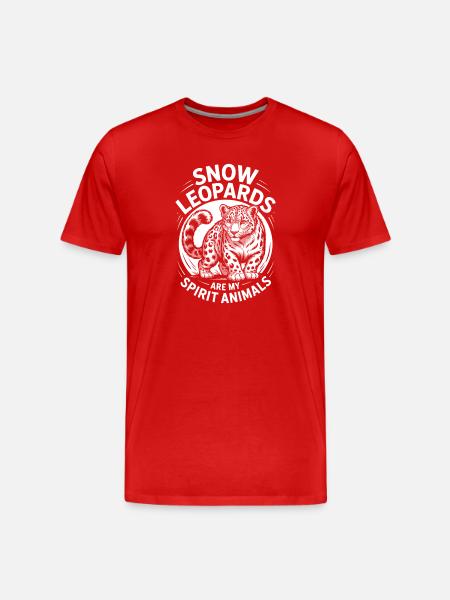 Schneeleopard Sprüche Süßes Schneeleopard Geschenk - Männer Premium Bio T-Shirt - Rot