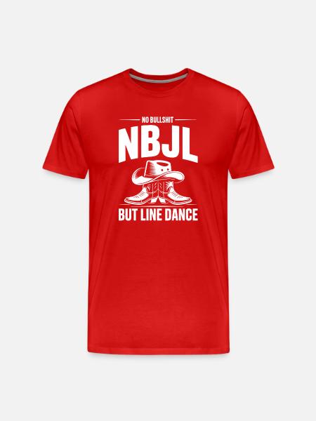 NBJL – No Bullshit Just Line Dance - Men's Premium Organic T-Shirt - red