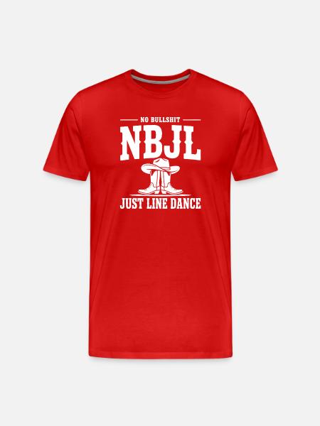 NBJL – No Bullshit Just Line Dance - Men's Premium Organic T-Shirt - red