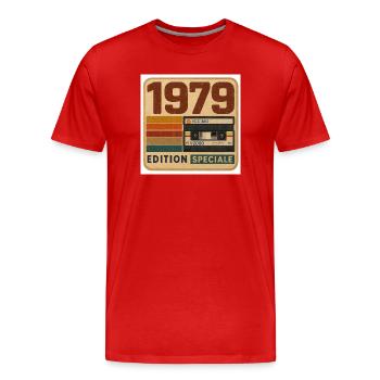 1979 - V2000 / édition spéciale - T-shirt bio Premium Homme - rouge - Devant - Damien (186cm)