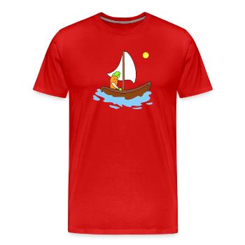 Mignonne navigation de carottes - T-shirt bio Premium Homme - rouge - Devant - Damien (186cm)