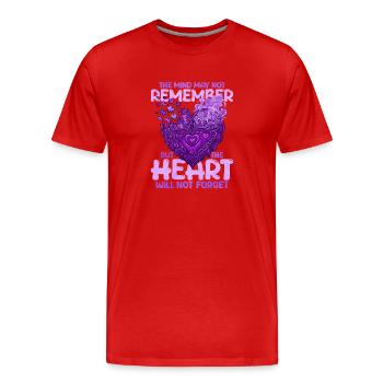 L’esprit ne se souvient peut-être pas, mais - T-shirt bio Premium Homme - rouge - Devant - Damien (186cm)