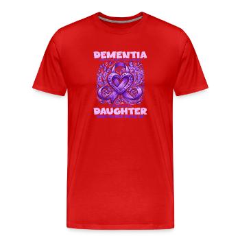 Fille d’une patiente atteinte de démence - T-shirt bio Premium Homme - rouge - Devant - Damien (186cm)