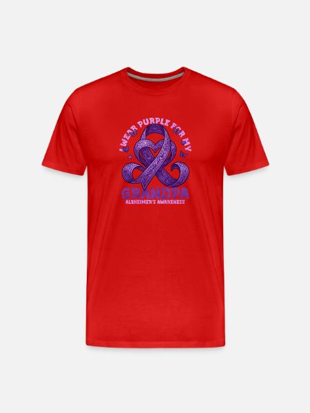 Opa – Alzheimer-Aufklärung - Männer Premium Bio T-Shirt - Rot