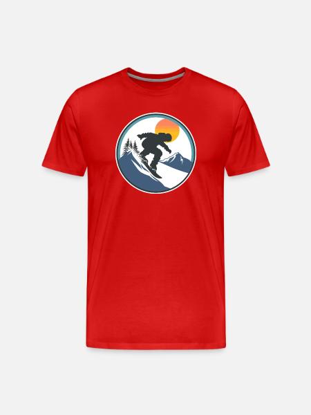 Snowboarding Graphics - Men's Premium Organic T-Shirt - red