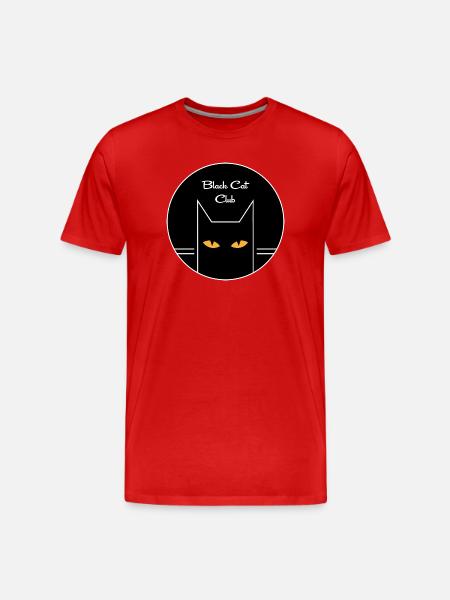 Black Cat Club - Men's Premium Organic T-Shirt - red
