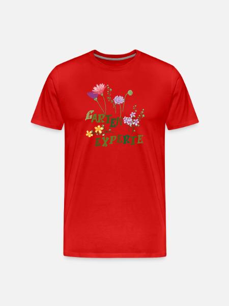 Garten Experte  - Männer Premium Bio T-Shirt - Rot