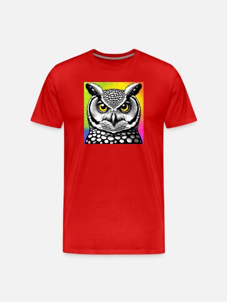 hibou - T-shirt bio Premium Homme - rouge