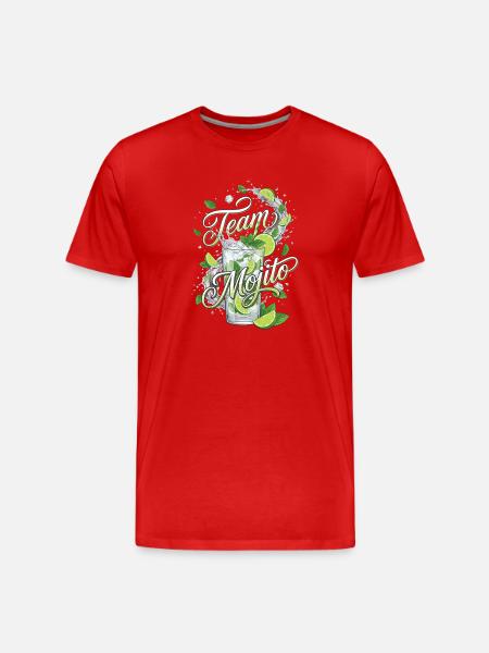 Bachelor Party Mojito Cocktail Bartender - Men's Premium Organic T-Shirt - red