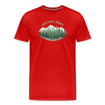Thérapie forestière du Harz | Vintage Nature - T-shirt bio Premium Homme - rouge - Devant - Damien (186cm)