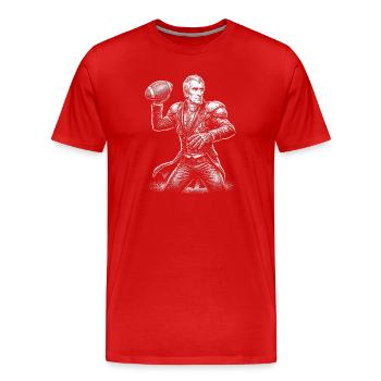 William Henry Harrison Football américain - T-shirt bio Premium Homme - rouge - Devant - Damien (186cm)