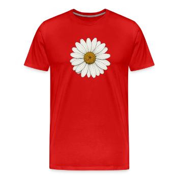 Daisy Vintage Style - T-shirt bio Premium Homme - rouge - Devant - Damien (186cm)