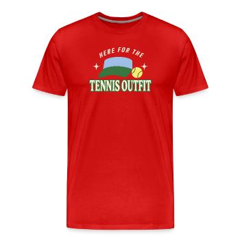 Club de tennis Tenniscore, uniquement sans adhésion - T-shirt bio Premium Homme - rouge - Devant - Damien (186cm)
