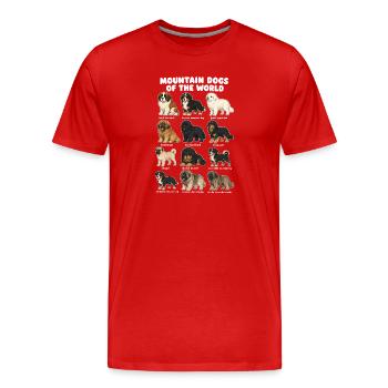 Berghunderassen süße Welpen Hunde - Männer Premium Bio T-Shirt - Rot - Vorne - Damien (186cm)