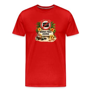 Cadeau de retraite drôle pour un collègue - T-shirt bio Premium Homme - rouge - Devant - Damien (186cm)