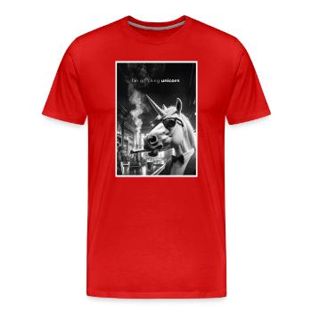 ImFckingUnicorn - T-shirt bio Premium Homme - rouge - Devant - Damien (186cm)