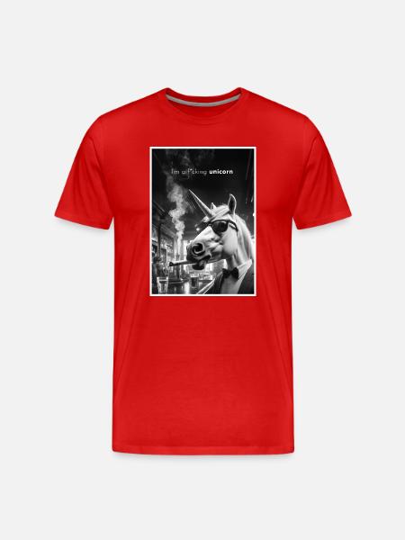 ImFckingUnicorn - Men's Premium Organic T-Shirt - red