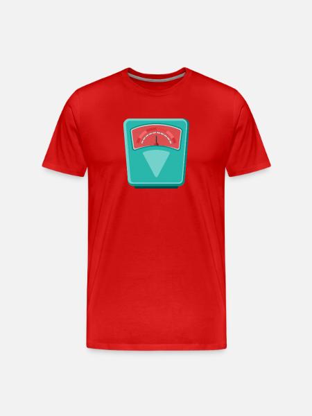 Bathroom Scale - Men's Premium Organic T-Shirt - red