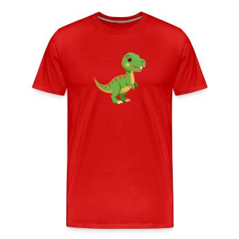 Bébé T-rex - T-shirt bio Premium Homme - rouge - Devant - Damien (186cm)