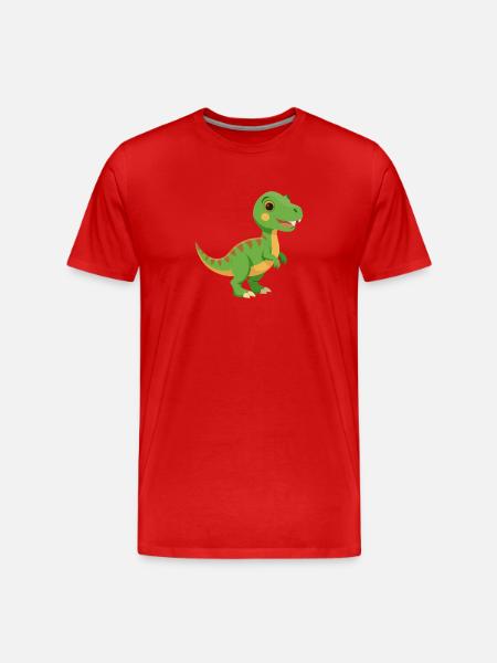 Baby t-rex - Men's Premium Organic T-Shirt - red