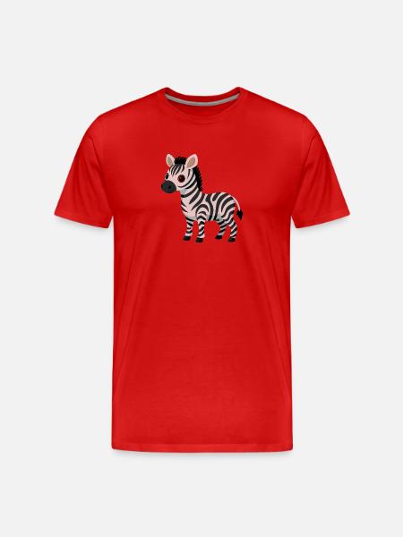 Baby zebra - Men's Premium Organic T-Shirt - red